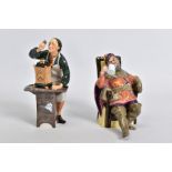 TWO ROYAL DOULTON MALE FIGURES, The Foaming Quart HN2162 and The Clockmaker HN2279 (2)