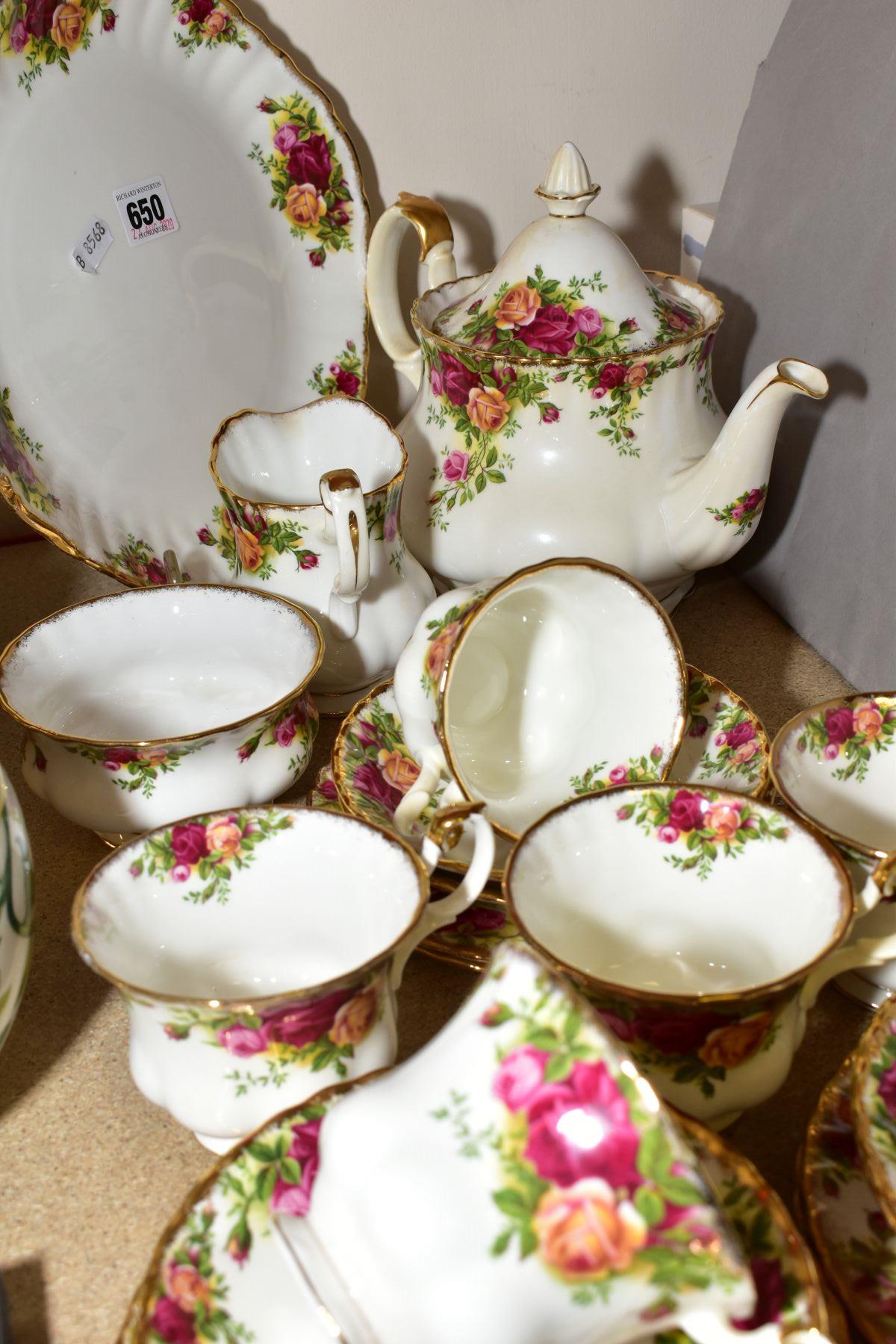 A ROYAL ALBERT OLD COUNTRY ROSES TEASET, six settings, seconds quality bread and butter plate, - Image 2 of 3