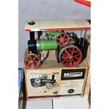 A BOXED MAMOD LIVE STEAM TRACTION ENGINE, No TE1, not tested, playworn condition but complete with