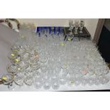 A COLLECTION OF VARIOUS CUT GLASSES, to include twelve Babycham glasses, boxed set of six