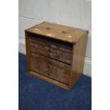 A MID 20TH CENTURY OAK ENGINEERS CHEST, of six drawers (no door)