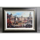 CHRISTIAN HOOK (BRITISH 1971) 'TRAFALGAR SQUARE, LONDON' a British cityscape limited edition print