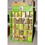 AN EVEREARTH DISPLAY STAND CONTAINING BAMBOO ALPHABET LETTERS, with animal and insect decoration,