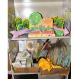EASTER INTEREST to include Easter egg hunt signs, a box of Easter greetings cards and a box of '