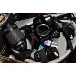 A FUJI FILM FINEPIX S1 PRO DIGITAL SLR CAMERA BODY, a Nikon ED Nikkor 70-300mm f4 lens, a Nikkor