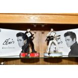 TWO BOXED ROYAL DOULTON LIMITED EDITION ELVIS FIGURES, 'Vegas' EP3, No.0575/2500 and 'Stand Up' EP2,