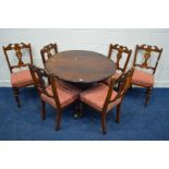 AN EDWARDIAN MAHOGANY TILT TOP BREAKFAST TABLE on a tripod legs, approximate diameter 98cm x