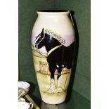 A MOORCROFT 'LOCK ANNA' DESIGN BALUSTER SHAPED VASE, designed by Kerry Goodwin for the 140th