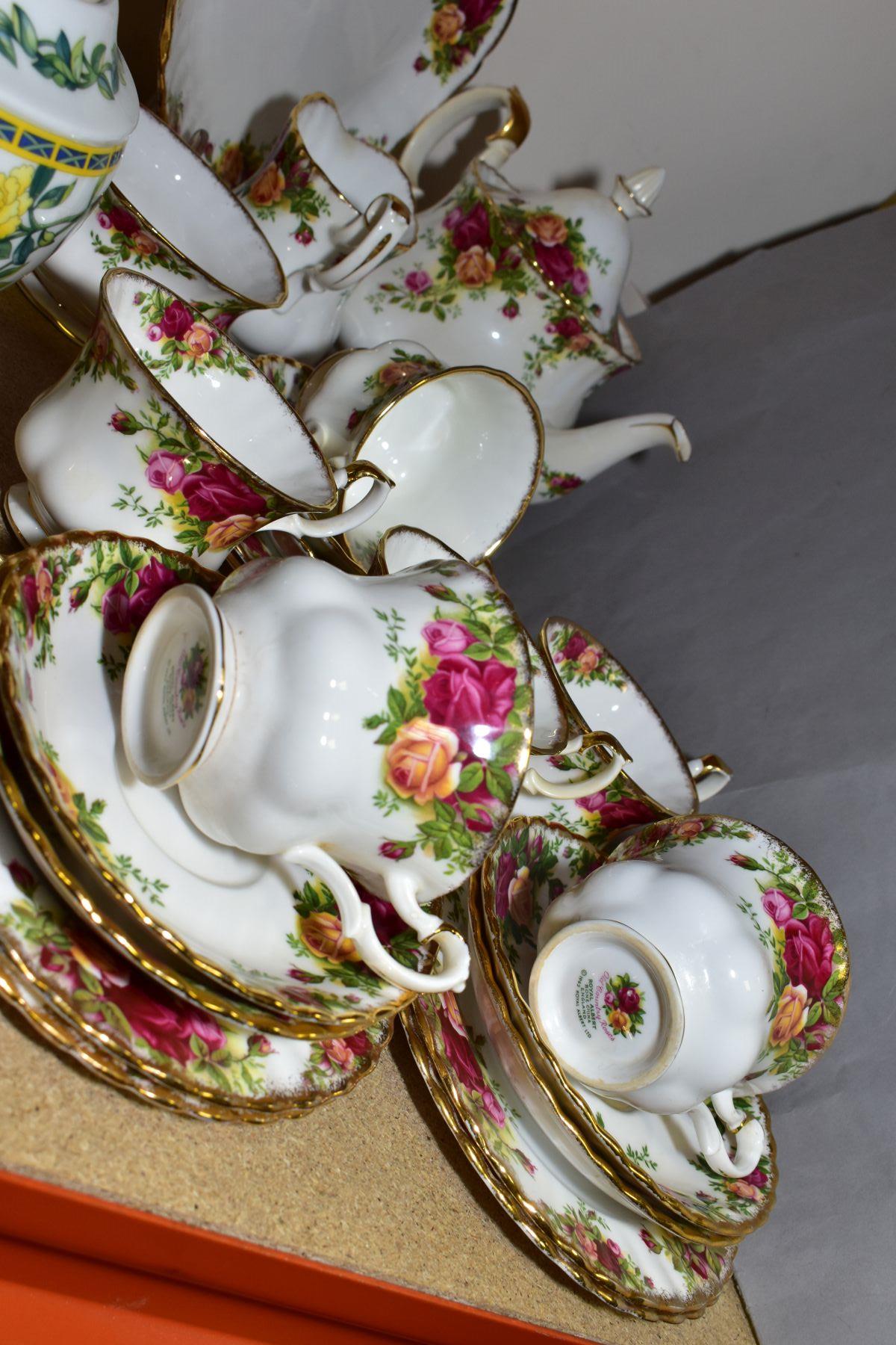 A ROYAL ALBERT OLD COUNTRY ROSES TEASET, six settings, seconds quality bread and butter plate, - Image 3 of 3