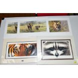 FIVE LIMITED EDITION WILDLIFE PRINTS, comprising 'Majesty' and 'Venturing Out' (2) by Tony