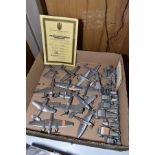 A COMPLETE SET OF THE R.A.F. MUSEUM 'THE GREAT FIGHTER AIRCRAFT OF WORLD WAR II', PEWTER MODEL