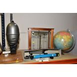 A 1970'S GERMAN 33CM DIAMETER POLITICAL GLOBE, lacks base, a boxed Astral 80-zoom spotting scope