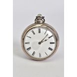 A PAIR CASED SILVER POCKET WATCH, dated London 1846, movement signed Henry Carton Ripon, cased