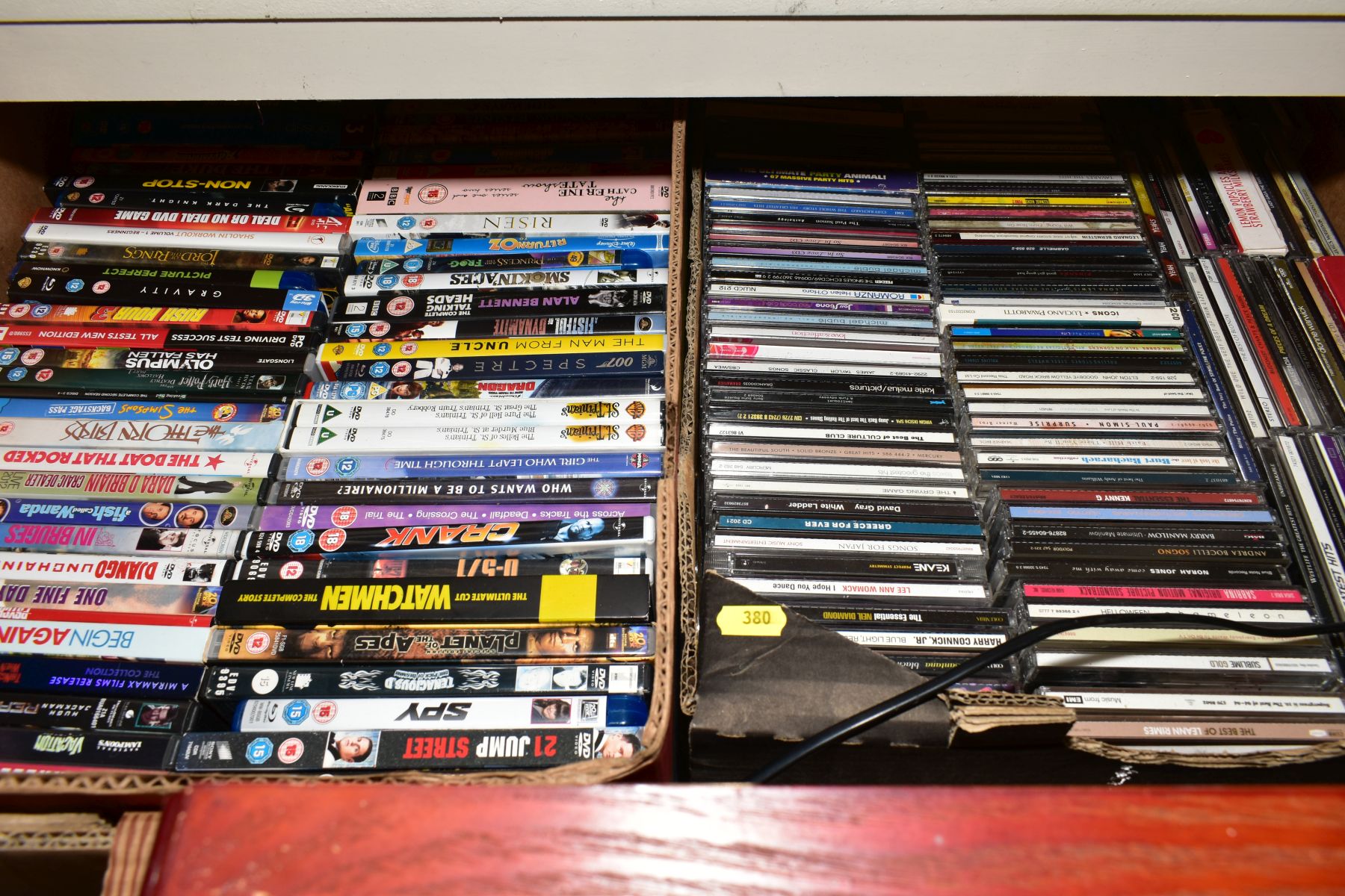 SIX BOXES OF CDs AND DVDs, together with a Panasonic CD/Radio/Ipod player, a stereo in the form of a - Image 6 of 6