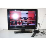 A PHILIPS 26PFL3404 26'' FSTV, with remote and an all in one aerial (both PAT pass and working) (2)