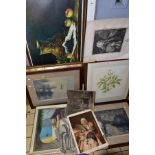 PAINTINGS AND PRINTS, etc, to include a pair of Auguste Lafitte Aquatint etchings, signed to lower