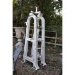A VICTORIAN CAST IRON WELL HEAD WATER PUMP, complete with untested pump (very heavy), 92cm x 64cm,