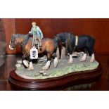 A BORDER FINE ARTS SCULPTURE 'Coming Home' (two Shire Horses), JH9A, modeller Judy Boyt from All