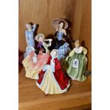 FIVE ROYAL DOULTON LADY FIGURES, comprising Fair Lady HN2193, Pretty Ladies - Amy HN5515, Classics