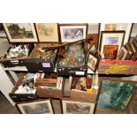 SEVEN BOXES AND LOOSE MISCELLANEOUS ITEMS to include Leonardo Collection figures and ornaments,