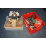A COLLECTION OF VINTAGE AND MODERN POWER TOOLS, including a Black & Decker KS865 circular saw (PAT
