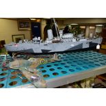 A CONSTRUCTED PLASTIC KIT MODEL OF H.M.C.S. SNOWBERRY, possibly Revell, constructed and painted to a