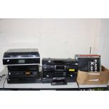 SEVEN ITEMS OF COMPONENT HI-FI EQUIPMENT, including a Grundig Mini Disc recorder with remote (PAT