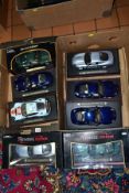 A QUANTITY OF BOXED AND UNBOXED MAISTO ASTON MARTIN MODELS, all are 1/18 scale, mainly DB7 Vantage