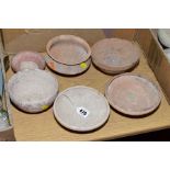 SIX ANCIENT ROMAN TERRACOTTA BOWLS, diameters range from 10cm - 15cm (6)