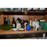 A GROUP OF CERAMICS, GLASS, etc, to include boxed Beswick 'Gardener Rabbit' ECF3, boxed Royal