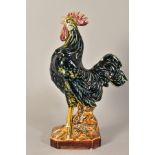 A RARE DOULTON STONEWARE MODEL OF 'LA VICTOIRE' A CROWING COCKEREL BY JOHN BROAD, circa 1900,