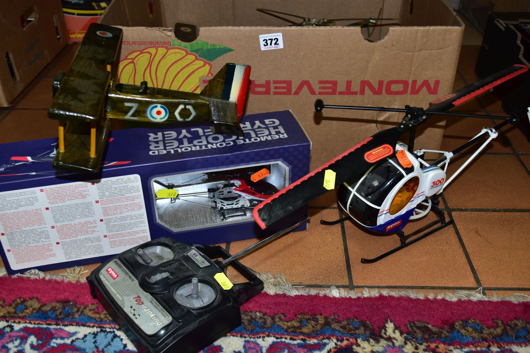 A BOXED THUMBS UP REMOTE CONTROL HELICOPTER GYRO FLYER, contents not checked as box still sealed, - Image 2 of 3
