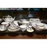 A COLLECTION OF CROWN DUCAL ORANGE TREE PATTERN (A1211) BREAKFAST AND DINNER WARES, including four