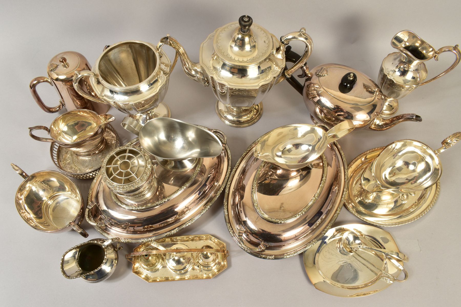 A BOX OF SILVER PLATE, etc, including a pair of oval entree dishes and covers, various sauce - Image 2 of 6