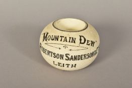 AN ADVERTISING MATCH STRIKER, 'Mountain Dew' Robertson Sanderson & Co Ltd, Leith, manufactured by