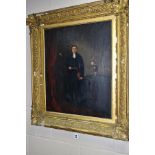 E. ROSENTHAL (19TH CENTURY), full length portrait of a young clergyman or barrister, oil on
