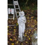 A COMPOSITE GARDEN FIGURE of a Grecian lady, approximate height 120cm