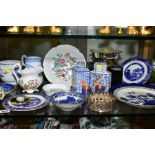 A GROUP OF CERAMICS, etc, to include three framed collectors plaques printed with Claude Monet