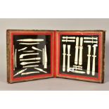 PRISONER OF WAR BONE CARVINGS, a collection of 19th Century carvings housed in a hinged book