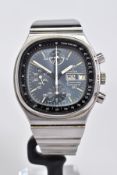 A MID 1970'S OMEGA SPEEDMASTER AUTOMATIC MARK V 'TELEVISION' WRISTWATCH, black dial with baton