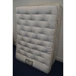 A 4'6'' SPRUNG SLUMBER DIVAN BED AND POCKET SPRUNG MATTRESS