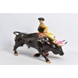 A ROYAL DOULTON PRESTIGE FIGURE GROUP MATADOR AND BULL HN2324, printed and painted marks to one of