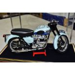 A BOXED VINTAGE MOTOR BRANDS 1959 TRIUMPH BONNEVILLE T12OR MOTORBIKE 'THE BLUE EDITION', No