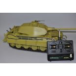 A BOXED WALTERSONS RADIO CONTROL KING TIGER II TANK, 1/16 scale model, Porsche turret, weathered