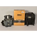 A BOXED PAIR OF NIKON STABILEYES 14 X 40 VR BINOCULARS, with soft case