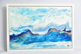 JENNINE PARKER (BRITISH CONTEMPORARY) 'FORCE OF NATURE I', abstract seascape signed bottom right,