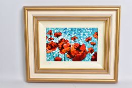 TIMMY MALLETT (BRITISH CONTEMPORARY) 'GIANT POPPIES BY THE POOL', signed top right, oil on board,