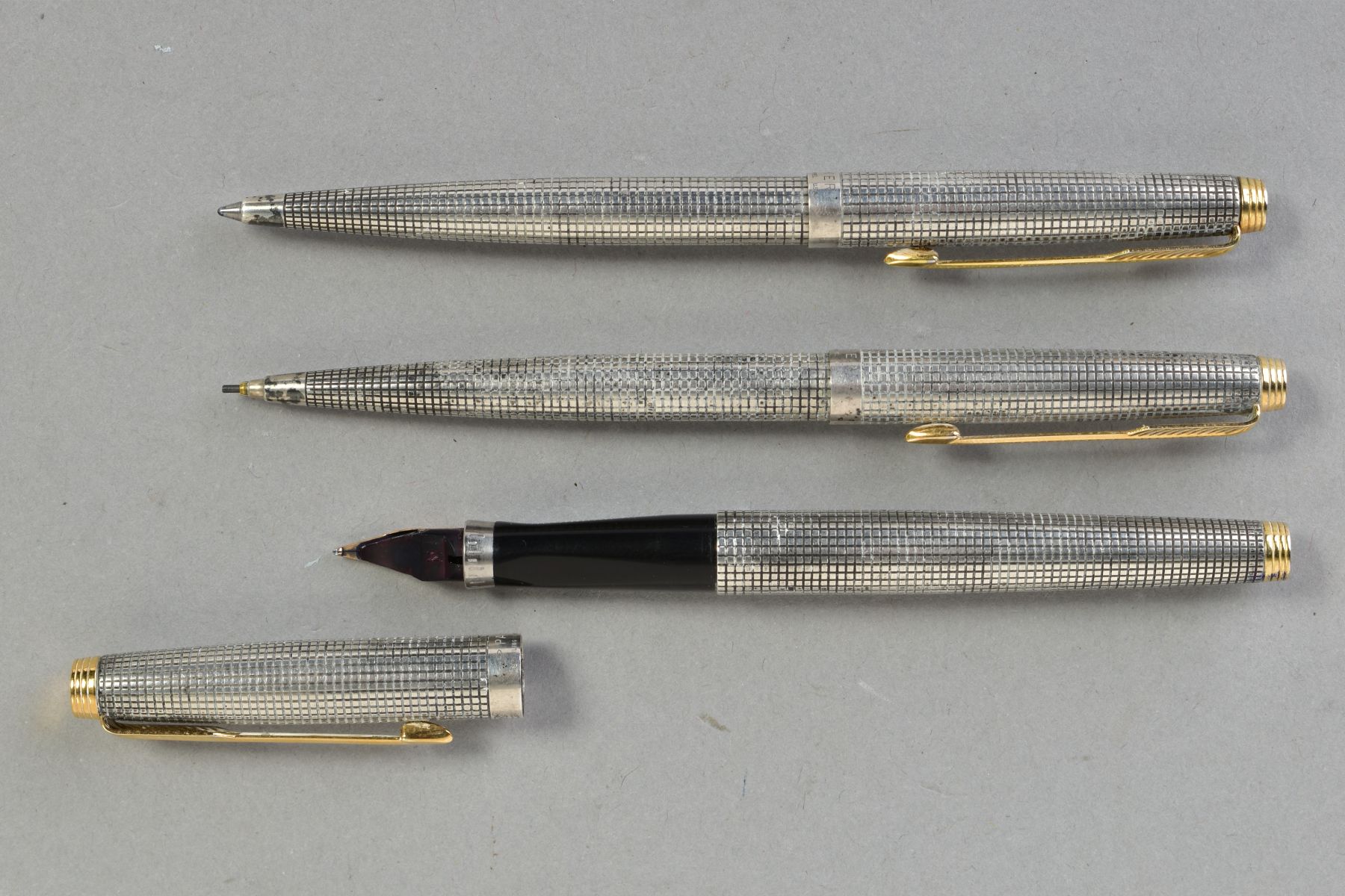 SAMPLES FROM A FORMER SALES REPRESENTATIVE (1973-1980), a Sterling Silver Cicele '75' three piece - Image 2 of 3