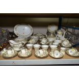 AN AYNSLEY 'HENLEY' PATTERN COMPREHENSIVE DINNER SERVICE, including two tureens and covers, oval