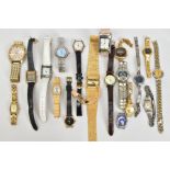 A SELECTION OF WRISTWATCHES, to include a gentleman's stainless-steel wristwatch with dial signed '
